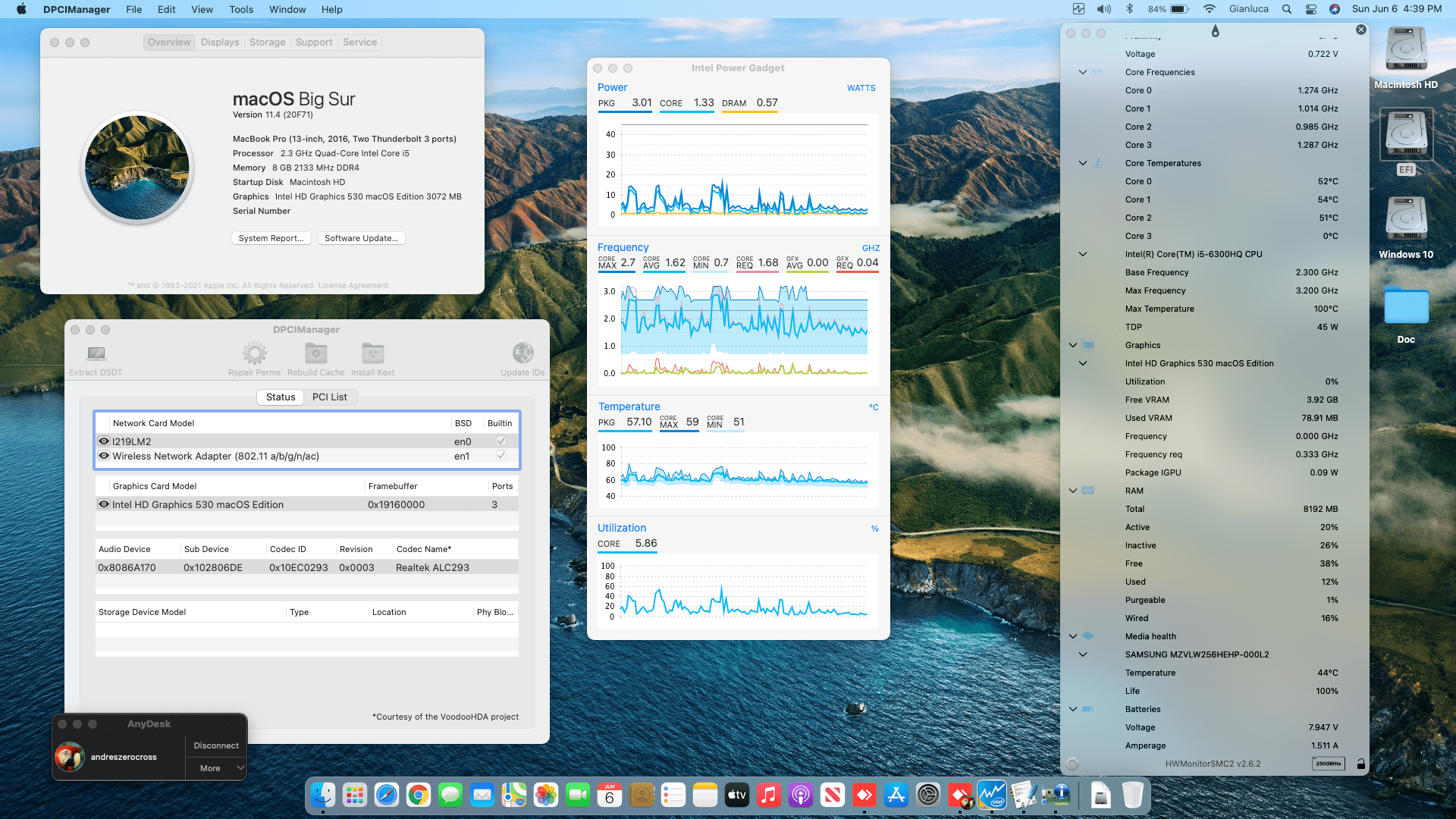 Success Hackintosh macOS Big Sur 11.4 Build 20F71 in Dell Latitude E5470